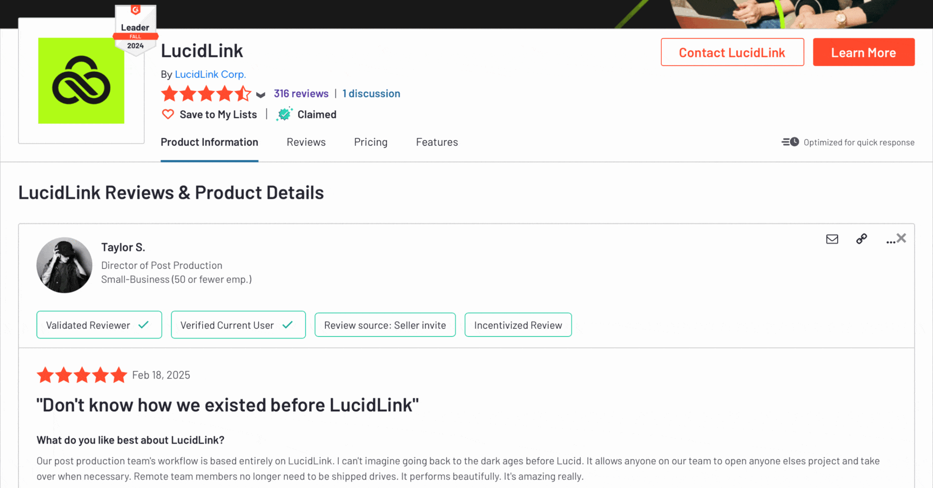 LucidLink G2 reviews