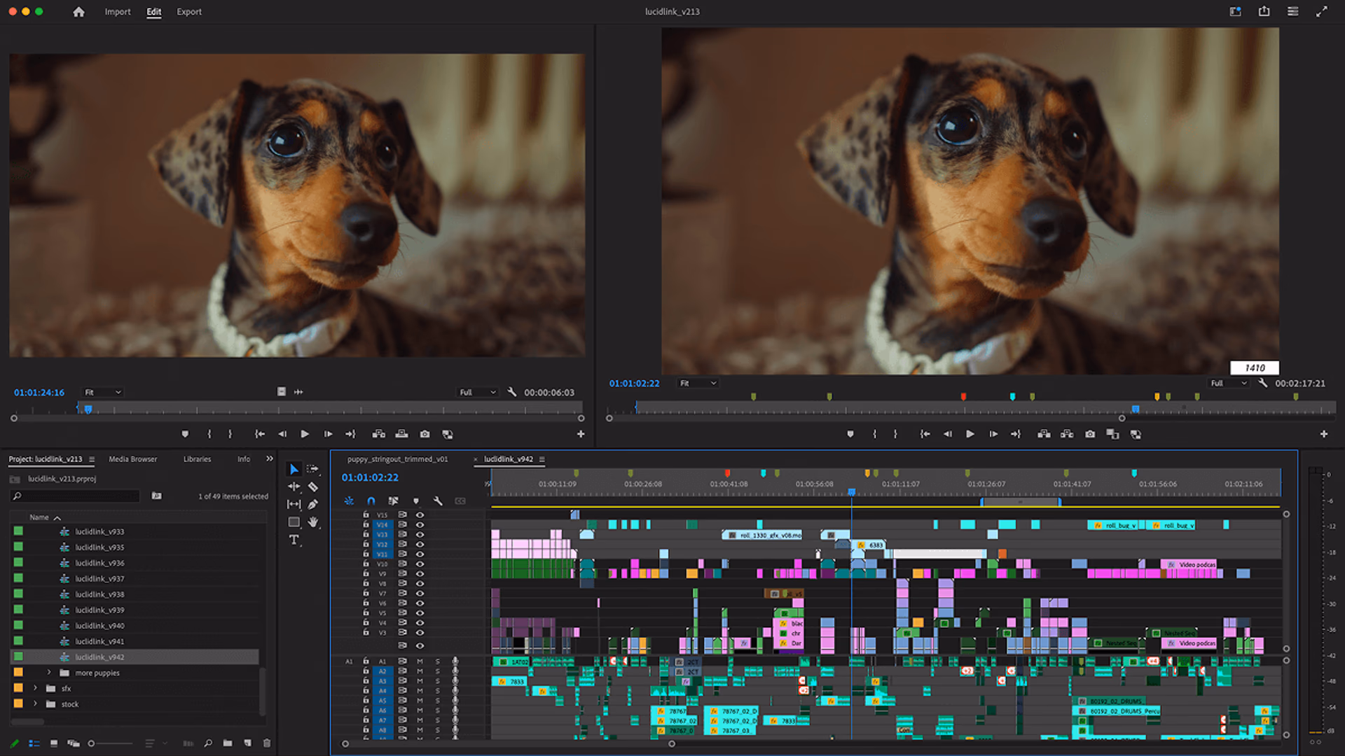 Video editing app interface