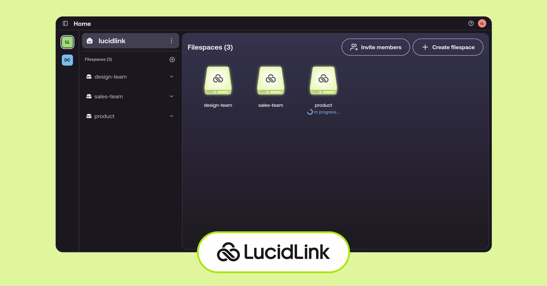 Lucidlink interface
