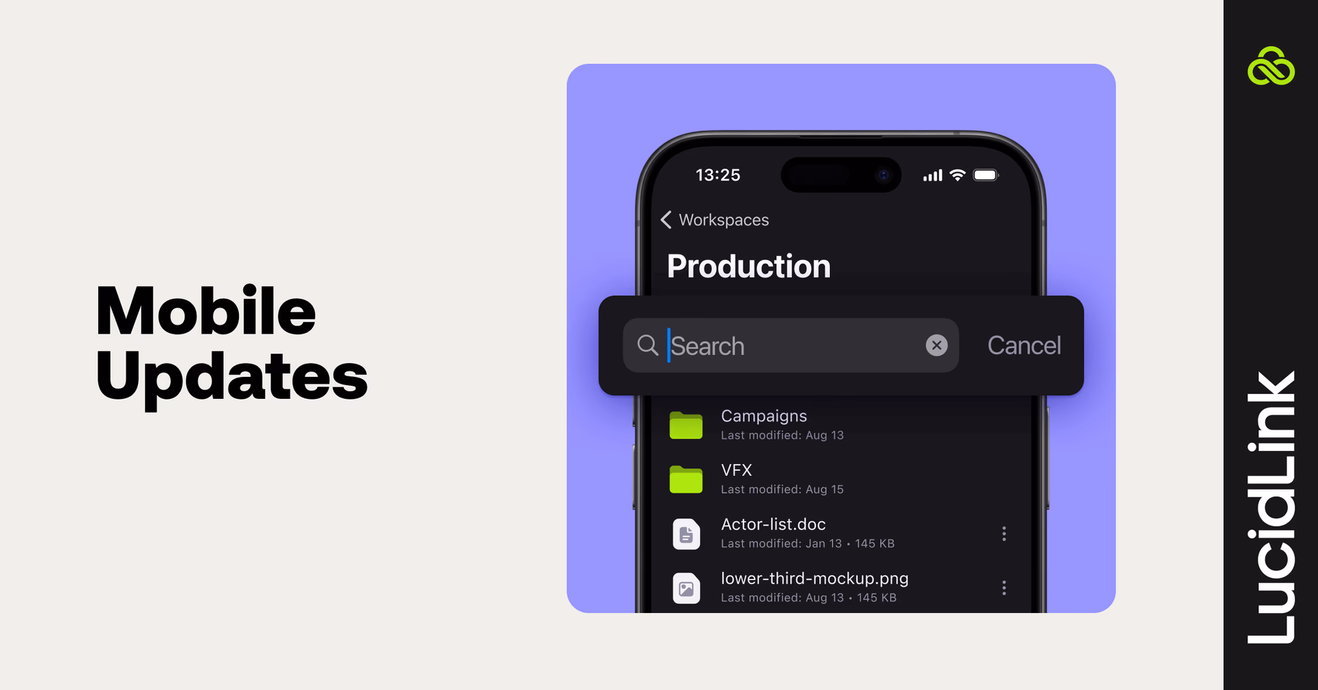 Mobile updates in LucidLink: work from anywhere, instantly