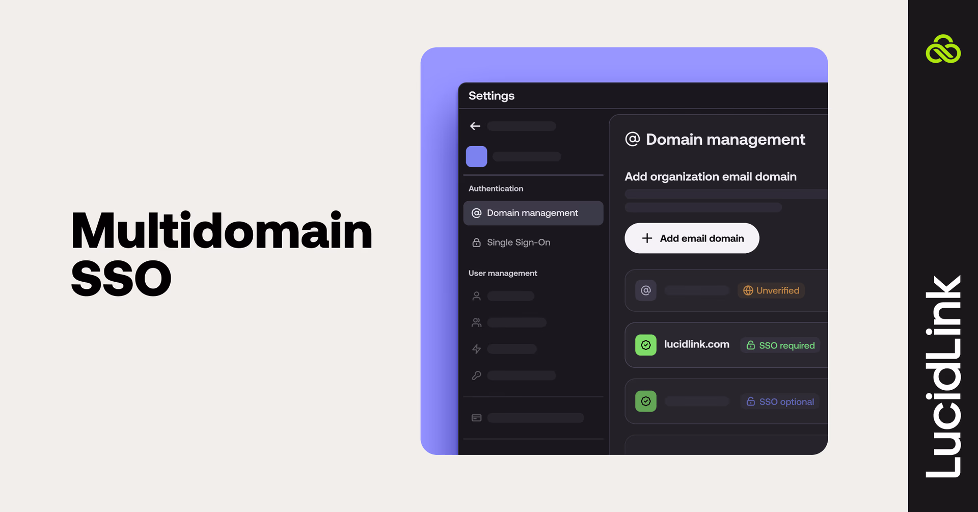 Multidomain SSO support (now on the new LucidLink)