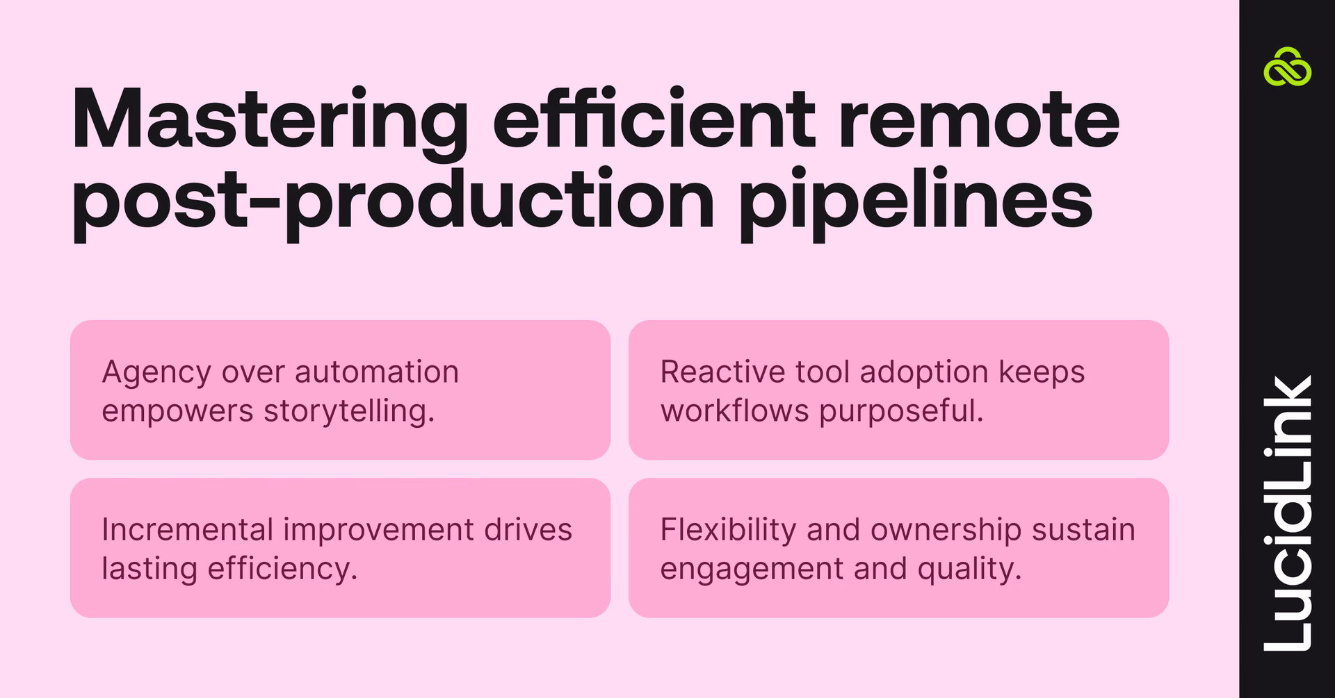 Mastering efficient remote post-production pipelines