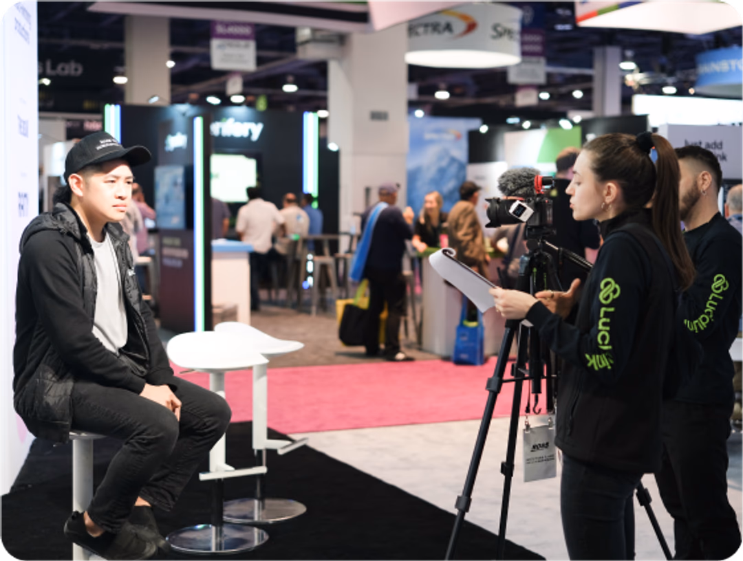 Man being interviewed